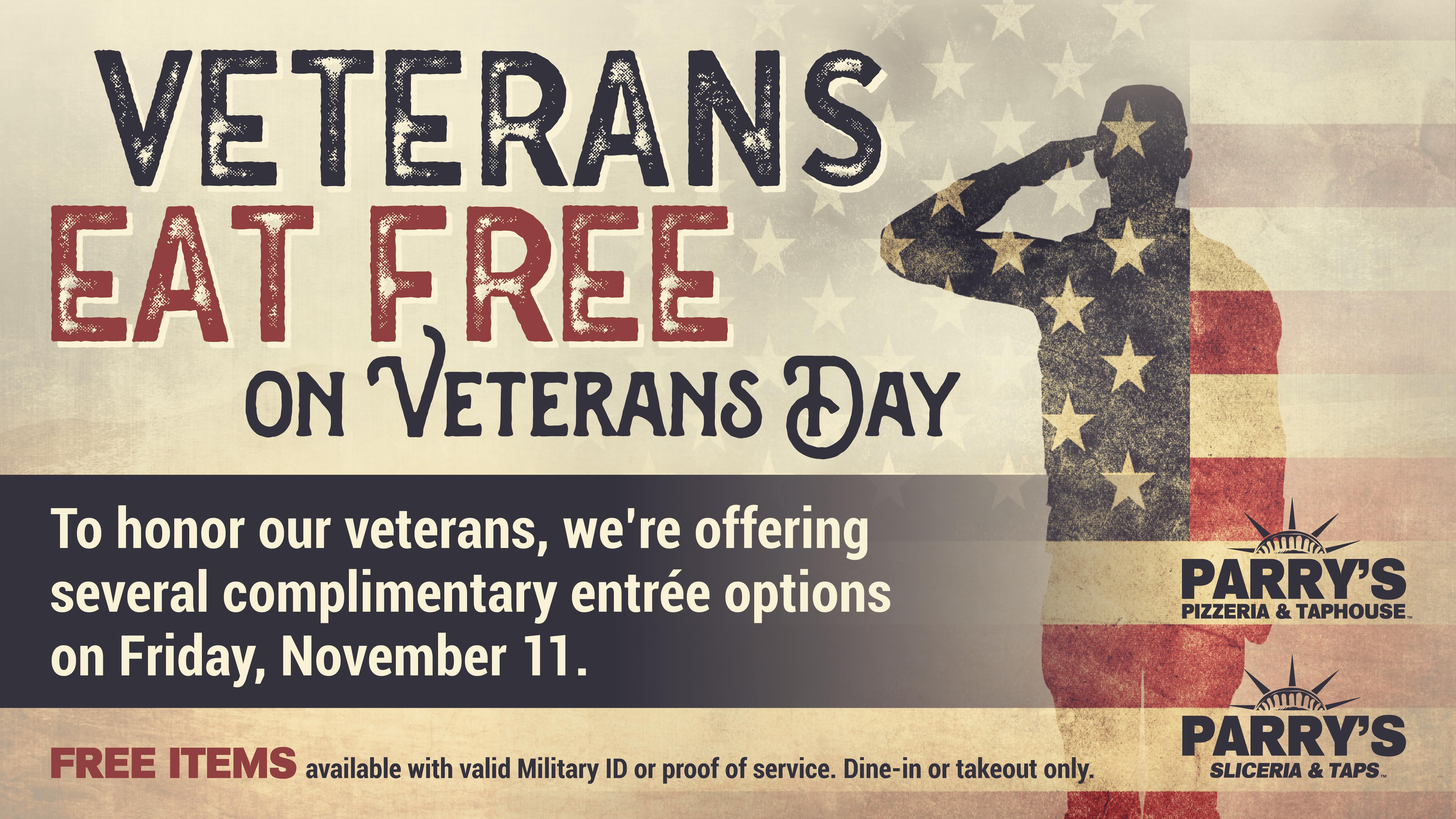 Veterans Eat Free on Veterans Day