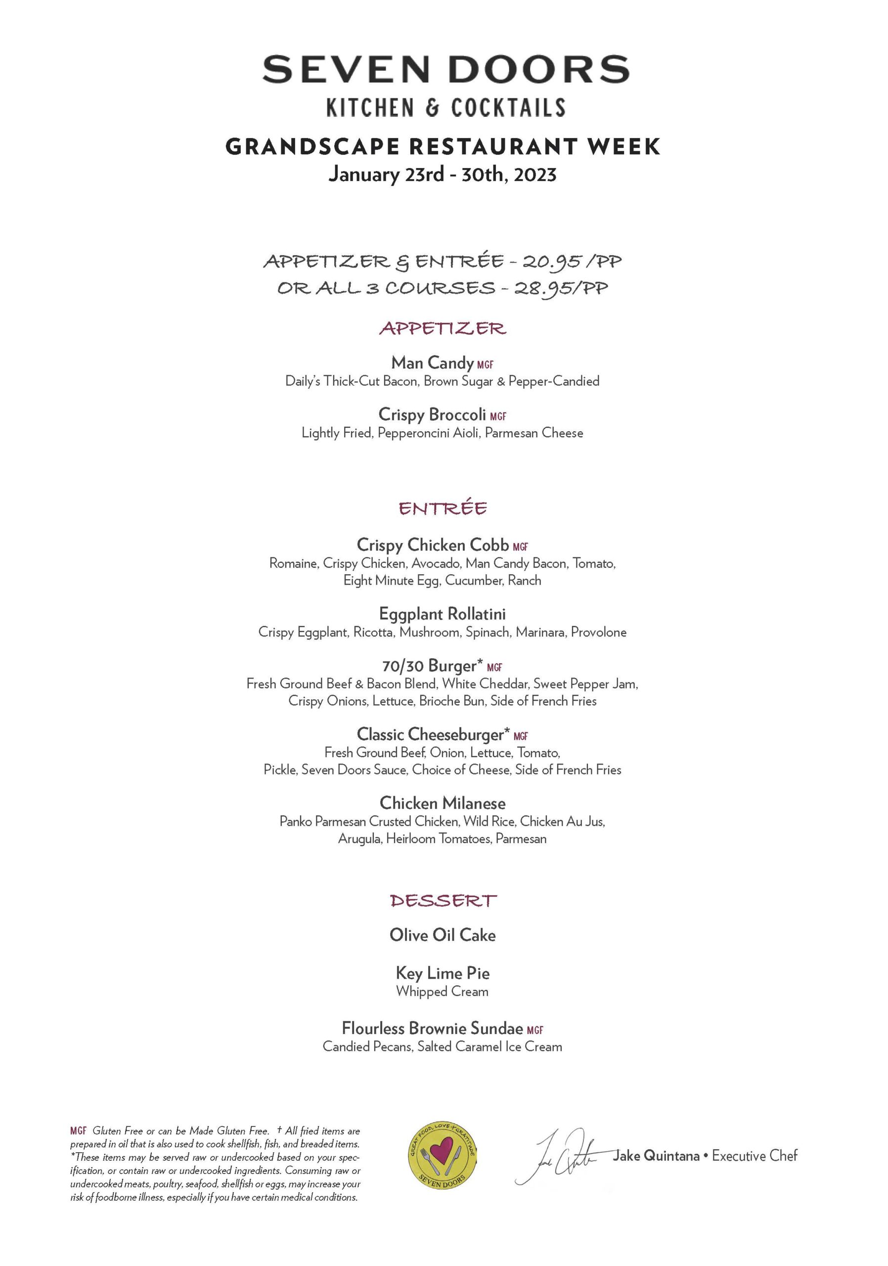 Restaurant Week Grandscape