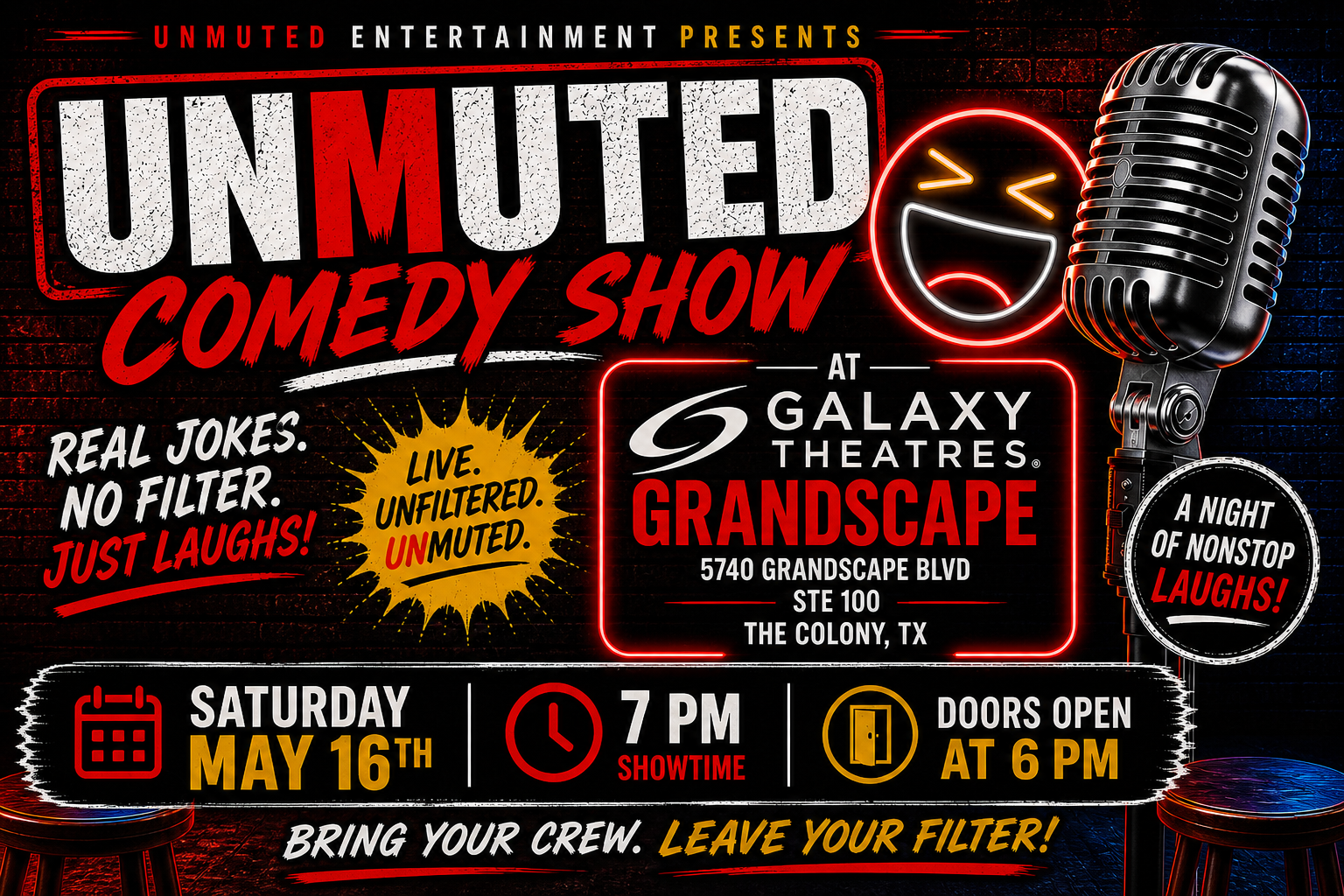Unmuted Comedy Show at Galaxy Theatres